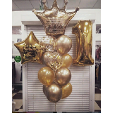 Микс фонтан с золотой звездой 80 см. "Золотая корона"